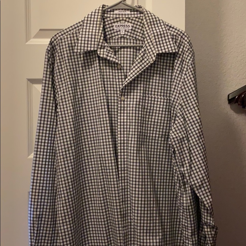 Set of 8, Express fitted casual dress shirts, XL